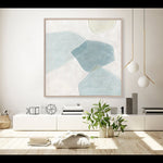 Load image into Gallery viewer, Soft aqua tones and abstract forms bring calm, balance, and timeless sophistication
