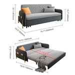 Load image into Gallery viewer, Sofa Bed Solid Wood Metal Frame Velvet Fabric Modern Convertible
