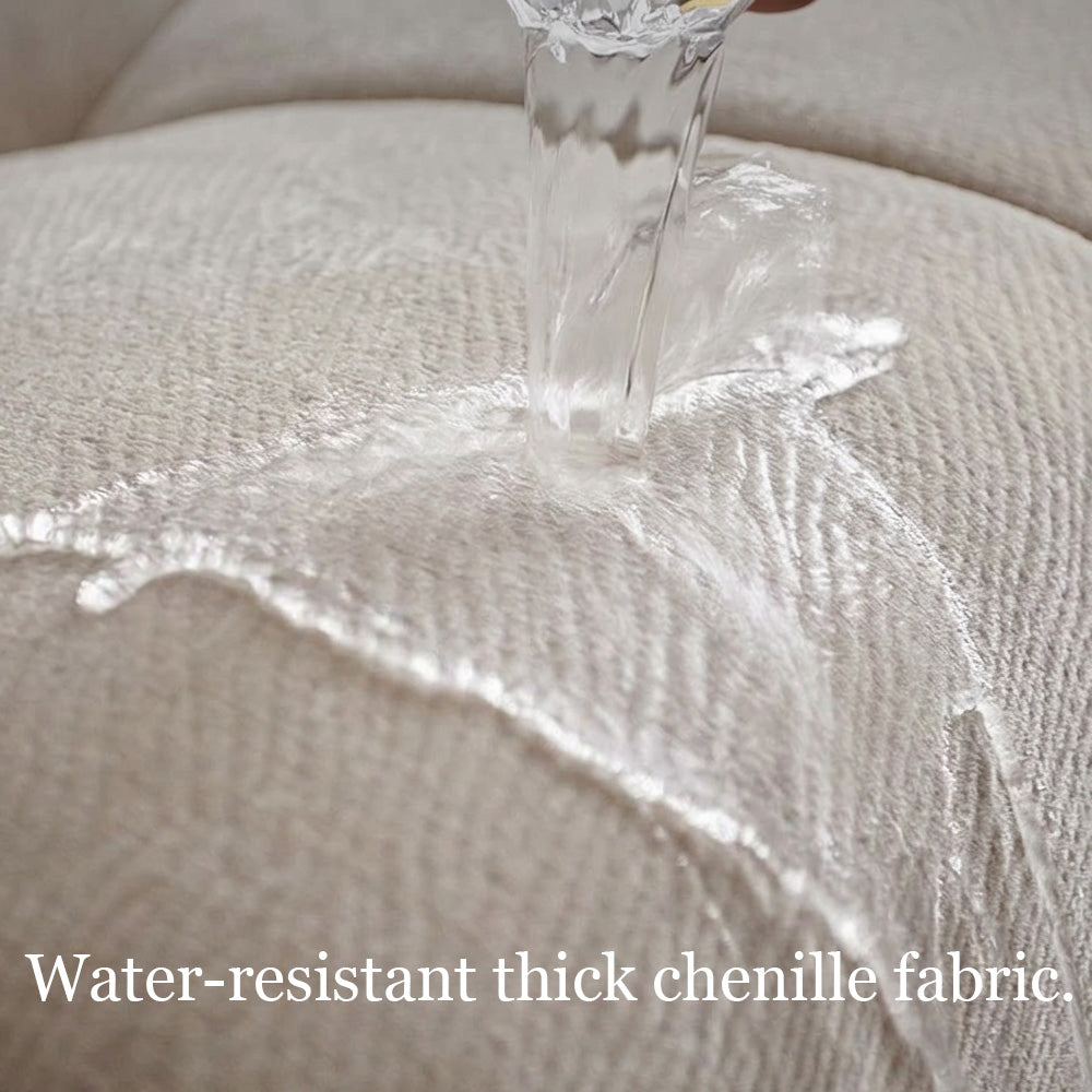 Modern Upholstered Sofa Movable Backrest Fabric Couch Minimalist Living Room Sofa