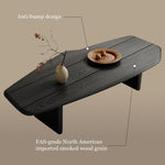 Load image into Gallery viewer, 51.1'' Modern Black Irregular-Shaped Coffee Table
