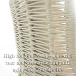 Load image into Gallery viewer, Modern Outdoor Lounge Chair with Woven Rope Frame and Weather Resistant Cushions
