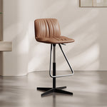 Load image into Gallery viewer, Modern Adjustable Swivel Bar Stool PU Leather Seat Height Adjustable Counter Stool with Metal Base 1 Piece
