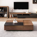 Load image into Gallery viewer, 51"/54.6" Lift Top Coffee Table with Storage Walnut Finish Adjustable Height
