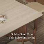 Load image into Gallery viewer, Modern Rectangular Dining Table with Sintered Stone Top
