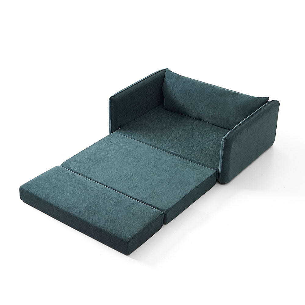 66'' Convertible Folding Sofa Chair One-Click Bed Soft Sponge Padding Modern Minimalist Style