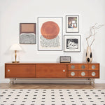 Load image into Gallery viewer, Walnut TV Stand Sliding Door TV Cabinet Spacious Storage Modern Style
