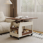 Load image into Gallery viewer, Lift Top Coffee Table with Hidden Storage Rolling Wheels Modern Multifunctional Desk Design for Living Room
