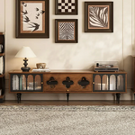 Load image into Gallery viewer, Vintage Walnut Living Room Set Nesting Coffee Table Mid-Century TV Stand
