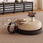 Load image into Gallery viewer, Round Artistic Coffee Table Sculptural Geometry Tiered Design Modern

