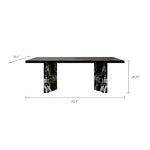 Load image into Gallery viewer, 54.6&quot;/62.4&quot; Modern Italian Dining Table Set – Black Marble Base &amp; Minimalist Luxury Design
