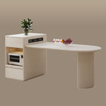 Load image into Gallery viewer, White Extendable Multi-Function Kitchen Island with Storage &amp; Built-In Power Outlets
