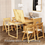 Load image into Gallery viewer, 73'' Murphy Fold-Out Dining Table with Sintered Stone Top Space-Saving
