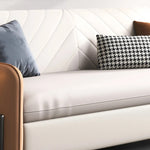 Load image into Gallery viewer, 66.9&quot;Convertible Sofa Bed Modern Minimalist Style with Side Pockets
