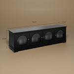 Load image into Gallery viewer, Modern Low-Profile TV Cabinet with Arched Glass Doors Freestanding Storage Console
