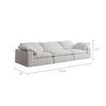 Load image into Gallery viewer, 78&#39;&#39;-110&#39;&#39;Modular White Feather Filled Sofa Extra Deep Seat Pillow Armrest Contemporary Lounge Design
