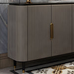 Load image into Gallery viewer, 62.4&#39;&#39; Modern Luxury Elegant Gray and Gold Sideboard with Adjustable Shelves
