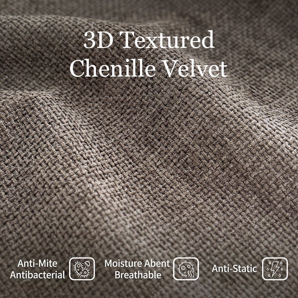 Modern Chenille Sofa Deep Seat Removable Cover Lounge Couch