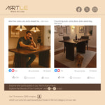 Load image into Gallery viewer, 62.4″/70.2″ Rectangular Wooden Dining Table Modern Minimalist Design Sculpted Legs
