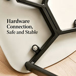Load image into Gallery viewer, Modern Minimalist Bar Stool Black Metal Counter Chair with White Curved Backrest 1 Piece
