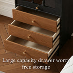 Load image into Gallery viewer, Modern Walnut Nightstand with Mirrored Drawer Mid Century Bedside Table
