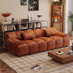 Load image into Gallery viewer, Modern Faux Leather Foldable Sofa Bed with Cushioned Armrests
