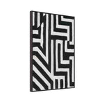Load image into Gallery viewer, Handmade Textured Wall Art – Black &amp; White Geometric Abstract Painting
