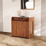 Load image into Gallery viewer, 73'' Murphy Fold-Out Dining Table with Sintered Stone Top Space-Saving
