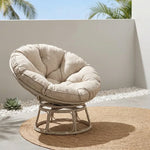 Load image into Gallery viewer, Round Papasan Lounge Chair with Plush Cushioned Seat

