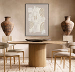 Load image into Gallery viewer, Original hand-painted texture art, merging plaster blocks with golden arcs, minimalist yet full of artistic tension.
