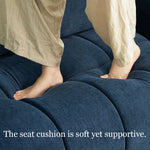 Load image into Gallery viewer, Modern Corduroy Convertible Sofa Bed Pull Out Sleeper Couch with Side Storage Pockets
