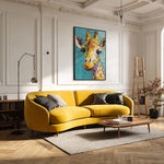 Load image into Gallery viewer, Handcrafted Painting Serene Stare A Giraffe&#39;s Silent Wisdom
