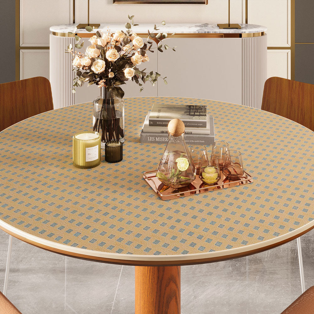 47.2'' Sintered Stone Dining Table Modern Luxury Heat Resistant Surface Metal Base Modern Minimalist Design