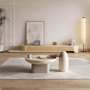 Minimalist Modern Extendable TV Stand with Curved Edges and Low-Profile Design