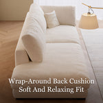 Load image into Gallery viewer, Modern Velvet Sofa Deep Seat Asymmetrical Design Removable Cover Couch
