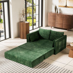 Load image into Gallery viewer, 65.52&quot; Compressed Sofa Convertible Sofa Bed Wrinkle-resistant Linen Lightweight Loveseat Wooden Armrest
