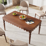 Load image into Gallery viewer, 54&#39;&#39;Vintage Carved Dining Table Solid Wood Build Elegant Silhouette Multi-Scene Use
