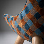 Load image into Gallery viewer, Modern Sculptural Lounge Chair with Plush Cushion and Solid Wood Legs
