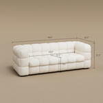 Load image into Gallery viewer, 83.8" Elegant Convertible Sofa Bed Chic Design with 3.9" Thick Mattress Space-saving Sleeper Sofa
