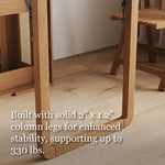 Load image into Gallery viewer, 69'' Rattan Dining Cabinet Table Set Foldable Storage Multi-Chair Design Solid Wood Finish
