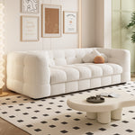 Load image into Gallery viewer, 83.8&quot; Elegant Convertible Sofa Bed Chic Design with 3.9&quot; Thick Mattress Space-saving Sleeper Sofa
