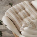 Load image into Gallery viewer, Modern High-Back Rocking Lounge Chair with Striped Upholstery
