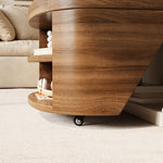 Load image into Gallery viewer, 50.7'' Modern Extendable Coffee Table with Wood Finish &amp; Hidden Storage
