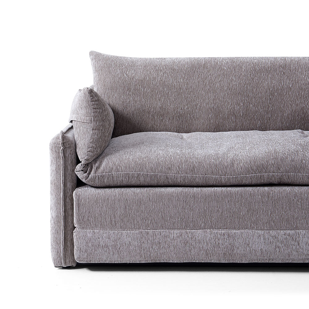 66'' Convertible Folding Sofa Chair One-Click Bed Soft Sponge Padding Modern Minimalist Style