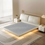 Load image into Gallery viewer, Modern Minimalist Platform Bed with LED Lighting Ultra-Fiber Leather Steel Frame
