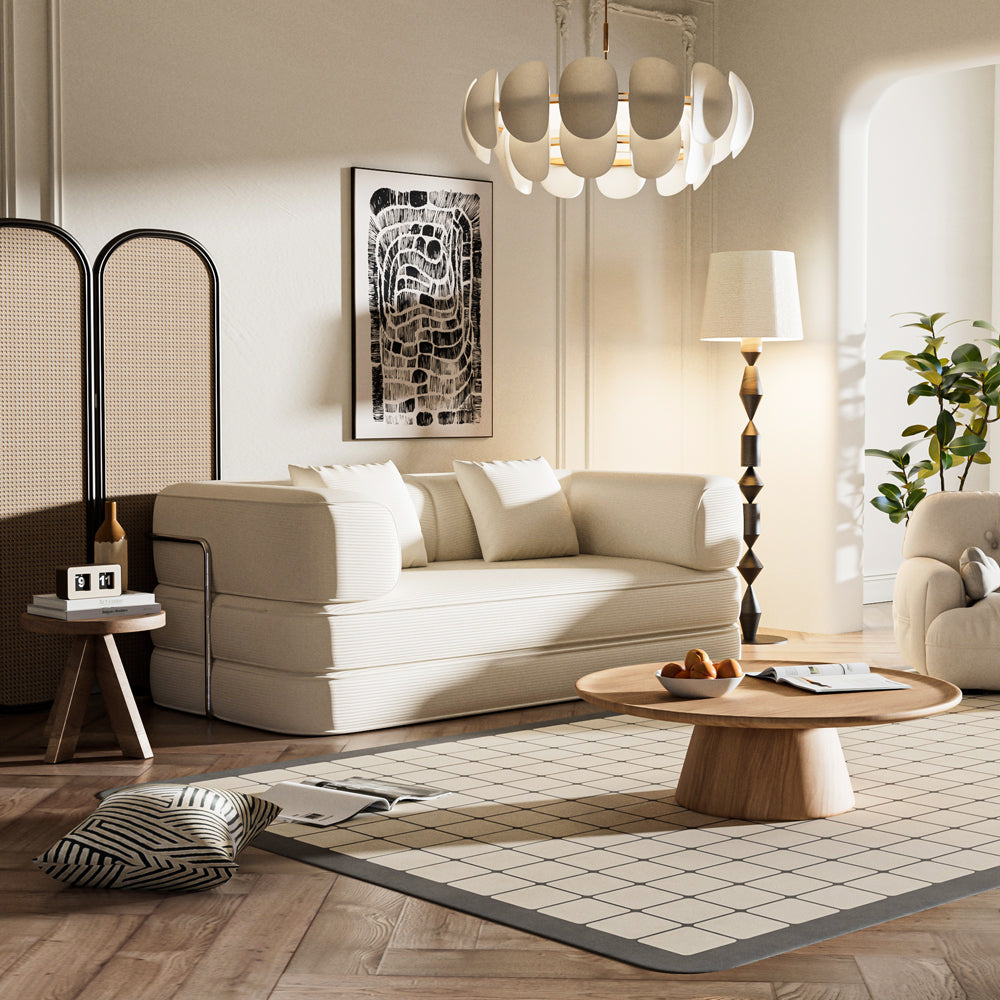 Compressed Sofa Bed Space-Saving Metal Frame Design Stylish