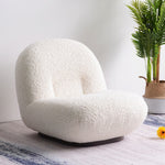 Load image into Gallery viewer, 29&#39;&#39;Cozy Bouclé Lounge Chair Creamy Comfort Softly Wrapped Aesthetic Low Profile French Relaxed Style
