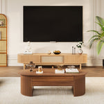 Load image into Gallery viewer, Natural Harmony Living Room Set Rattan TV Console &amp; Lift-Top Coffee Table
