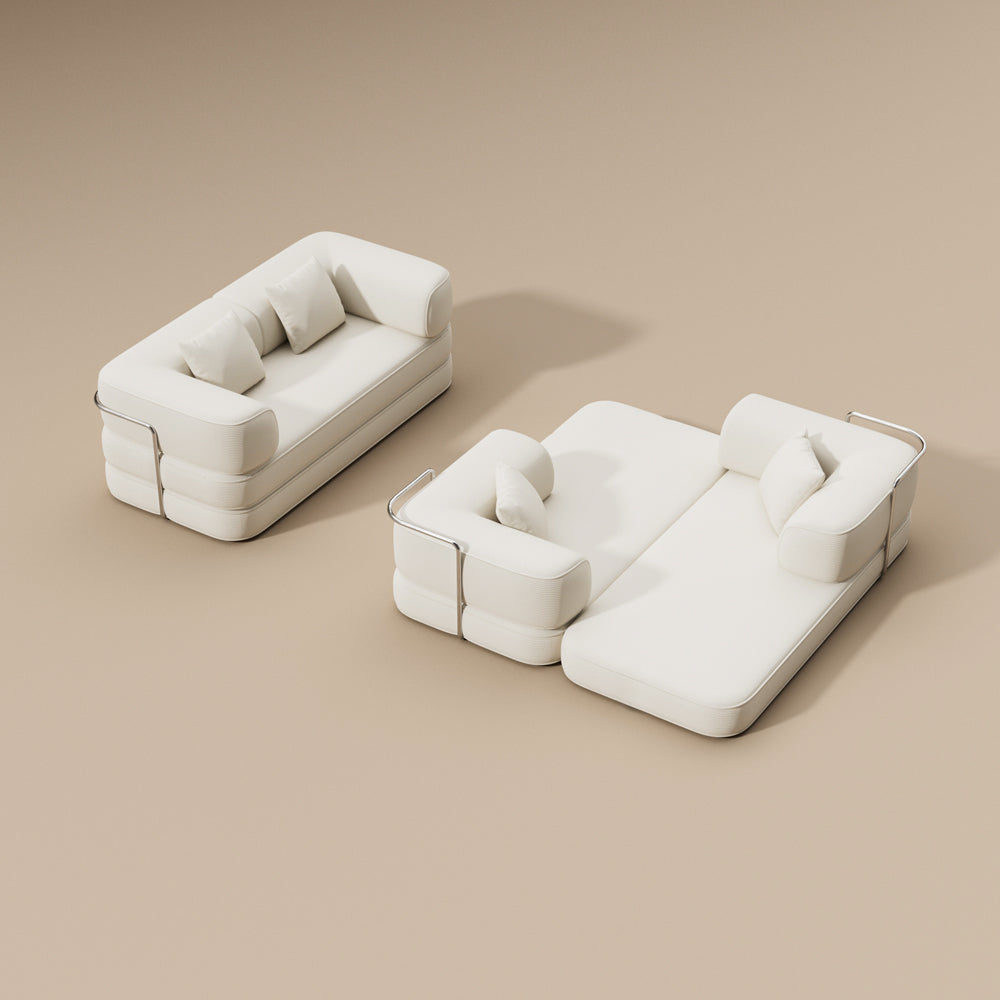 Sofa Bed Space-Saving Metal Frame Design Stylish