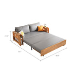 Load image into Gallery viewer, Solid Wood Sofa Bed Charging Function Storage Drawer Modern Minimalist
