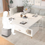 Load image into Gallery viewer, 47.2'' Modern Multifunctional Lift-Top Coffee Table with Storage Dual-Use Coffee &amp; Dining Table
